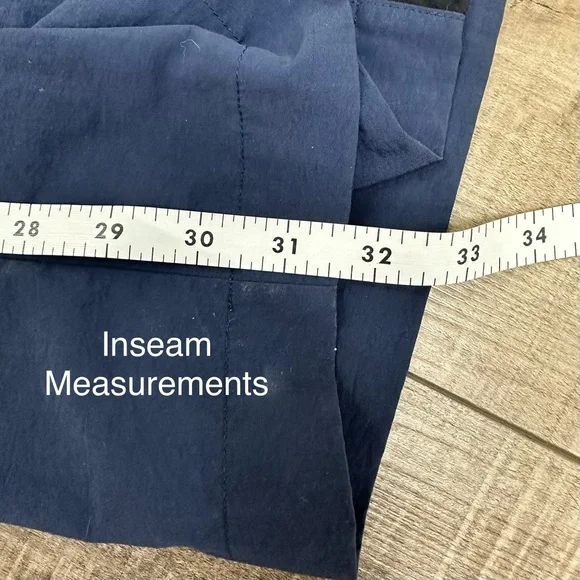 ALO High-Waist Origin Wide Leg Track Pants navy & black - Picture 7 of 10